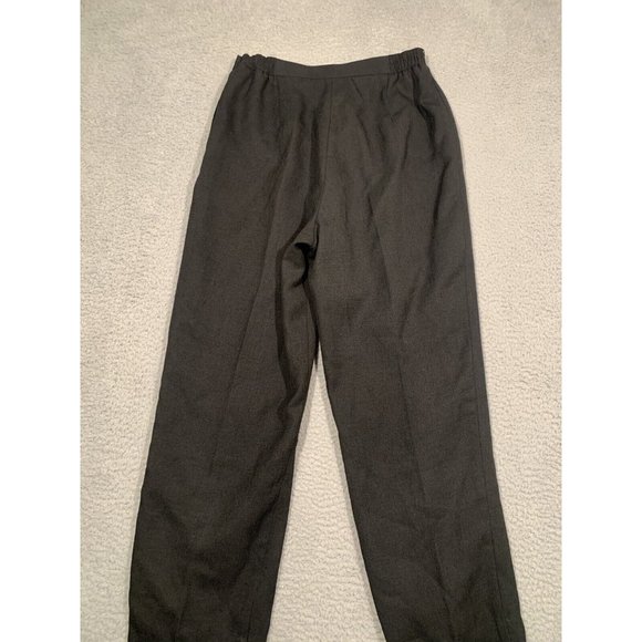 Vintage Sag Harbor Pants Suit Black Short Sleeves Lined Elastic Size 8 Polyester - Picture 15 of 16